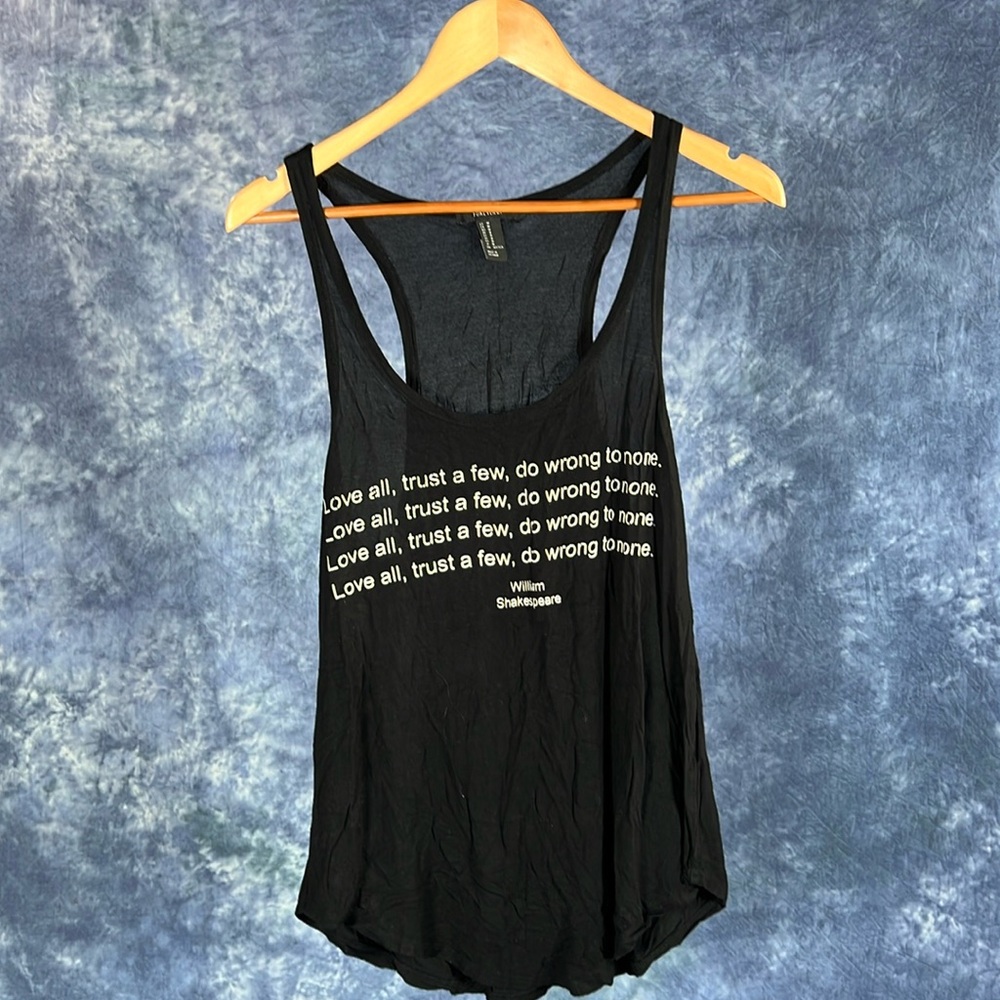 Black Love All, Trust A Few Tank Top Sz  M
